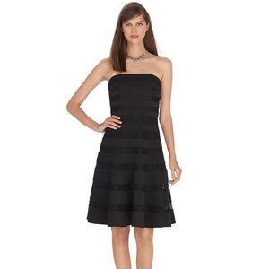 White House Black Market Strapless Lace Band Dress